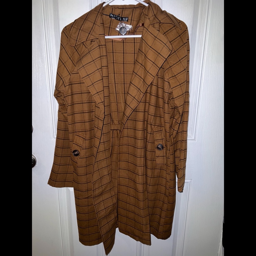 Plaid coat NWT